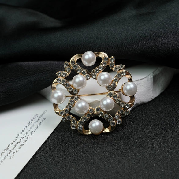 Silk Towel Buckle Scarf Buckle Clothing Accessories Alloy Brooch Pin With Flower Pattern And Electroplating Technology