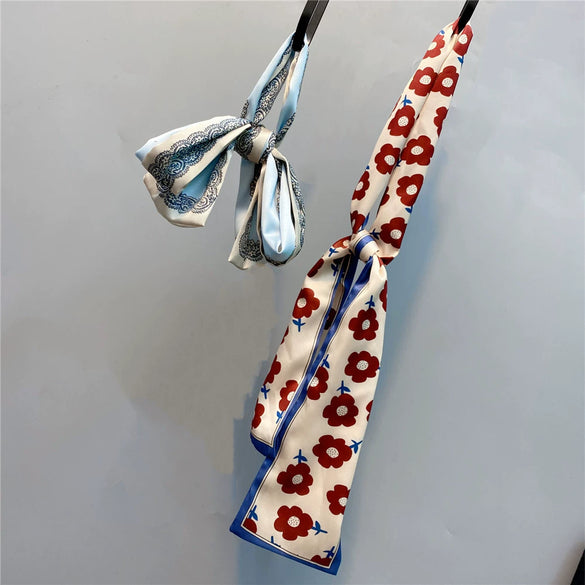 Silks And Satins Fabric Hairband With Bow And Plaid Pattern