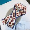 Silks And Satins Fabric Hairband With Bow And Plaid Pattern