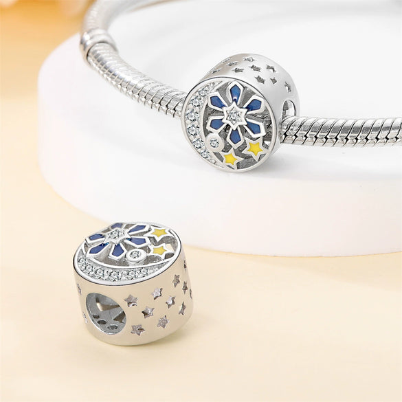 925 Silver Accessories Pendant Beads Jewelry With Copper Plating And Dripping Oil Treatment Festival Elements Original Design