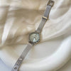 Silver Alloy Bracelet Watch For Women Fashion Elegant Style