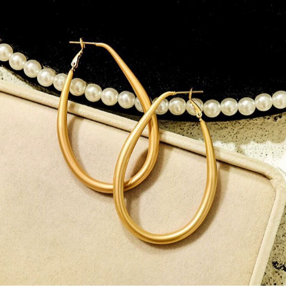 Silver Alloy Women Earrings French Style Cyber Popular Exaggerated Design Retro Matte Highgrade Sense Styling Geometry Pattern Geometry