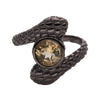 Silver Animal Zodiac Spirit Snake Ring Set With Gems