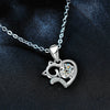 Silver 925 Animals Zodiac Microinlay Cat Clavicle Pendant Necklace For Women