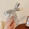 Silver Bow Bead Handmade Hair Rope For Women
