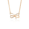 Silver Bow Star Design Women's Light Luxury Niche Clavicle Chain Necklace