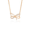 Silver Bow Star Design Women's Light Luxury Niche Clavicle Chain Necklace