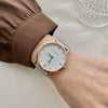 Silver Bracelet Watch Stainless Steel Band Round Dial Retro Artistic Couple's Watch