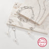 925 Silver Bracelet With Natural Freshwater Pearl Chain Pendant Electroplated Women's Jewelry