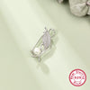 Silver Brooch With Zircon And Leaf Pattern Set With Pearls Unisex Jewelry