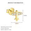 Silver Butterfly Women's Earrings With Zirconia