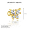 Silver Butterfly Women's Earrings With Zirconia