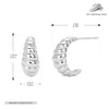 Silver C And Ushape Electroplated Women's Earrings