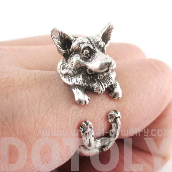 Silver Color Electroplated Copper Open Adjustable Kitten Ring Animal Style Unisex Fashion Jewelry