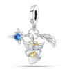925 Silver Copper Plated Charm Beads Angel Cross Diy Jewelry Accessories With Dripping Oil Design