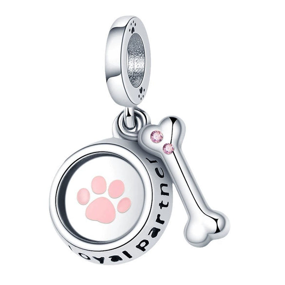 925 Silver Copper Plated Pendant Bone And Pot Shape Animal Original Design Dripping Oil Style