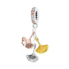 925 Silver Copper Plated Plant Daisy Avocado Sunflower Pendant Jewelry With Dripping Oil Design