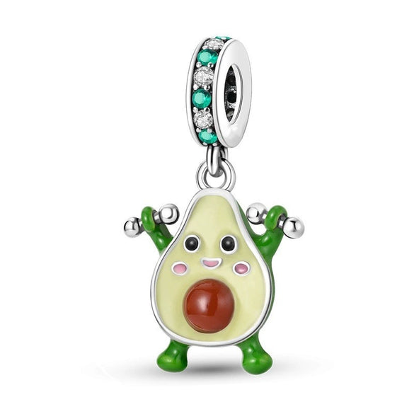 925 Silver Copper Plated Plant Daisy Avocado Sunflower Pendant Jewelry With Dripping Oil Design