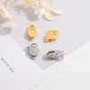 925 Silver Doublesided Flower Spring Joint Buckle Jewelry Connection Lobster Clasp Buckle Inlaid Zircon