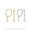 Silver Drop Shape Earrings Inlaid Zircon Simple Style