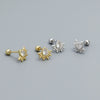 Silver Drop Shape Electroplated Zircon Women's Earrings