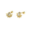 Silver Drop Shape Electroplated Zircon Women's Earrings