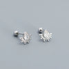 Silver Drop Shape Electroplated Zircon Women's Earrings