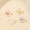 25 Silver Ear Accessories With Transparent Soft Silicone Frisbee Butterfly Design And Electroplating Process