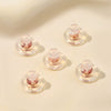 25 Silver Ear Accessories With Transparent Soft Silicone Frisbee Butterfly Design And Electroplating Process