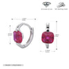 Silver Ear Buckle Zircon Earrings Geometric Electroplated For Women