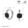 Silver Ear Buckle Zircon Earrings Geometric Electroplated For Women