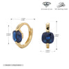 Silver Ear Buckle Zircon Earrings Geometric Electroplated For Women
