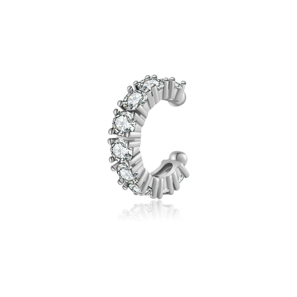 925 Silver Ear Clip Earrings Without Ear Holes For Boys And Girls Circle Electroplated Geometric Earrings