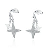 925 Silver Earrings With Star Design And Electroplating Process