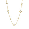 Silver Electroplated Four Leaf Clover Flower Double Layer Anklet For Women