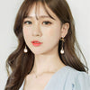 925 Silver Electroplated Geometric Cat's Eye Stone Bow Earrings For Women Wholesale
