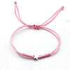 Silver Fivepointed Star Handwoven Red Rope Couple Bracelet Electroplated Metal Jewelry
