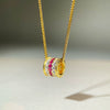 Silver Flashing Round Retro Classic Style Necklace Pendant With Electroplating Treatment