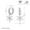 Silver Flower Earrings With Electroplating Treatment