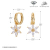 Silver Flower Earrings With Electroplating Treatment