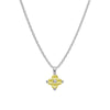 925 Silver Flower Pendant Clavicle Chain Necklace For Women Electroplated