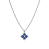 925 Silver Flower Pendant Clavicle Chain Necklace For Women Electroplated