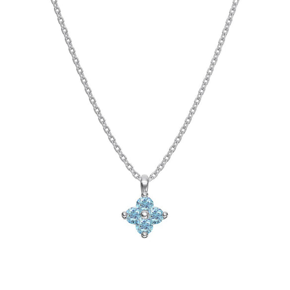 925 Silver Flower Pendant Clavicle Chain Necklace For Women Electroplated