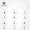 925 Silver Flower Pendant Clavicle Chain Necklace For Women Electroplated
