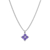 925 Silver Flower Pendant Clavicle Chain Necklace For Women Electroplated