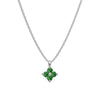 925 Silver Flower Pendant Clavicle Chain Necklace For Women Electroplated