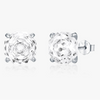 925 Silver Flower Shaped Rose Cut Flash Diamond Earrings For Women With Princess Style And Set With Diamonds Processing