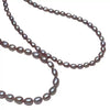 Silver Freshwater Pearl Necklace Light Luxury Niche Design With Rice And Water Drop Shape For Women
