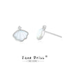 Silver 925 Fritillaria Shaped Women's High End Natural Style Earrings With Electroplating