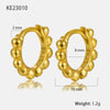 Silver Geometric Ball Earrings Electroplated For Women